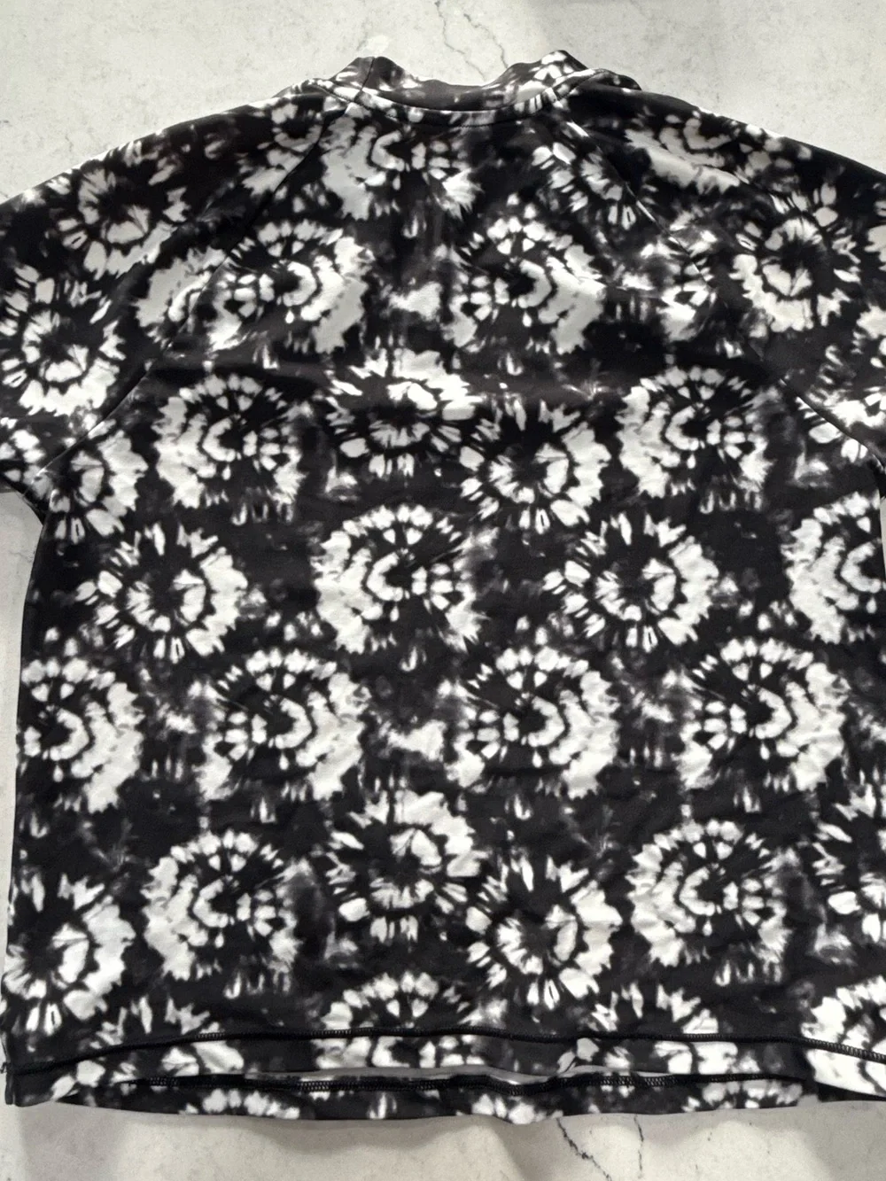 Athleta Black & White Tie-Dye Kids Three-Piece Swim Set